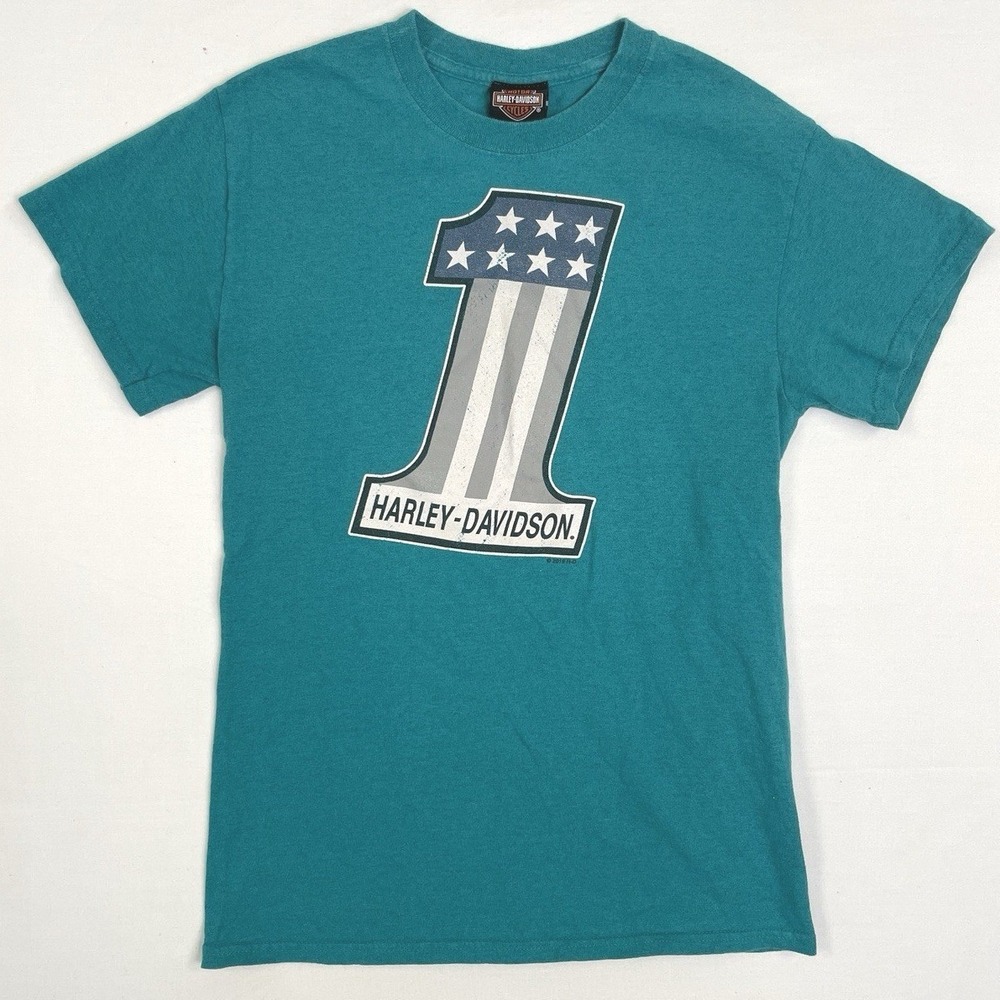 Harley Davidson Myrtle Beach‎ SC T-Shirt Small Teal Graphic Tee 2019